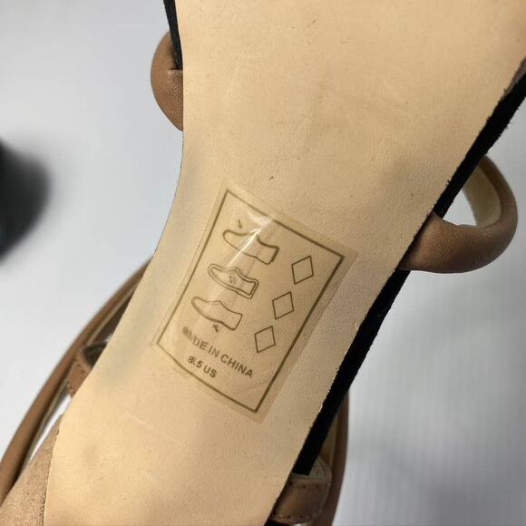 Women's GX by Gwen Stefani Strappy Stiletto Heel Sandals Platform Nude Black 8.5 - Picture 6 of 8